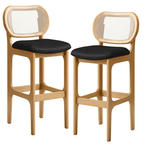 Kit 02 Banquetas Altas Para Cozinha Bancada Sala Tela Betta F