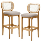 Kit 02 Banquetas Altas Para Cozinha Bancada Sala Tela Betta F