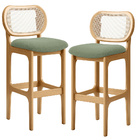 Kit 02 Banquetas Altas Para Cozinha Bancada Sala Tela Betta F