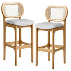 Kit 02 Banquetas Altas Para Cozinha Bancada Sala Tela Betta F