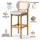 Kit 02 Banquetas Altas Para Cozinha Bancada Sala Tela Betta F