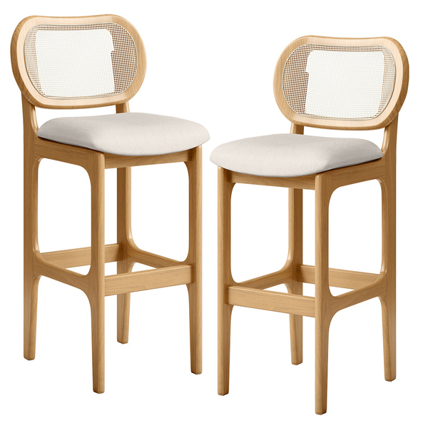 Kit 02 Banquetas Altas Para Cozinha Bancada Sala Tela Betta F