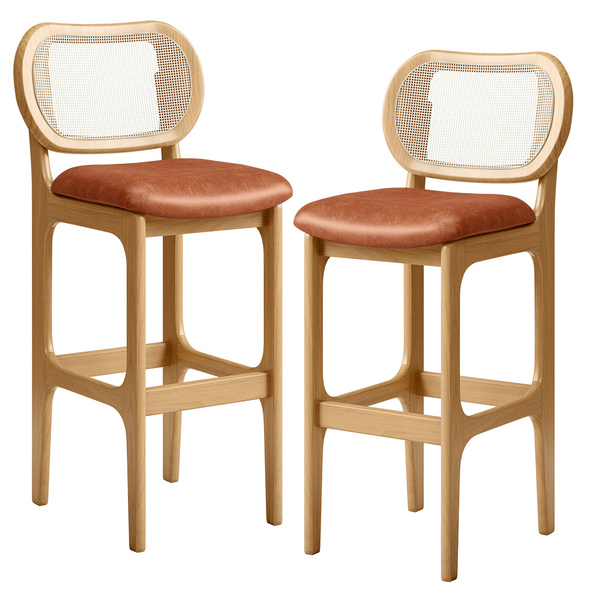 Kit 02 Banquetas Altas Para Cozinha Bancada Sala Tela Betta F