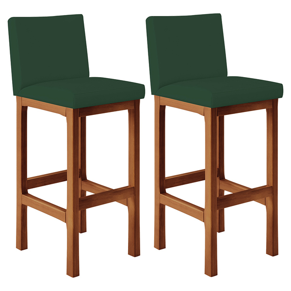 Kit 02 Banquetas Altas Para Cozinha Sala De Jantar Fixa Alya