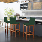 Kit 02 Banquetas Altas Para Cozinha Sala De Jantar Fixa Alya