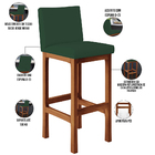 Kit 02 Banquetas Altas Para Cozinha Sala De Jantar Fixa Alya