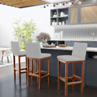 Kit 02 Banquetas Altas Para Cozinha Sala De Jantar Fixa Alya