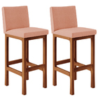 Kit 02 Banquetas Altas Para Cozinha Sala De Jantar Fixa Alya