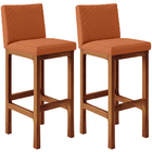 Kit 02 Banquetas Altas Para Cozinha Sala De Jantar Fixa Alya