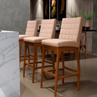 Kit 02 Banquetas Altas Para Cozinha Sala De Jantar Fixa Mila