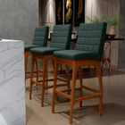 Kit 02 Banquetas Altas Para Cozinha Sala De Jantar Fixa Mila