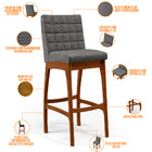 Kit 02 Banquetas Altas Para Cozinha Sala De Jantar Fixa Mila