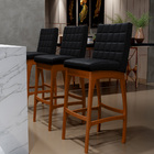 Kit 02 Banquetas Altas Para Cozinha Sala De Jantar Fixa Mila