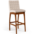 Kit 02 Banquetas Altas Para Cozinha Sala De Jantar Fixa Mila