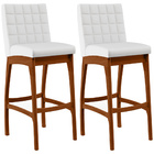 Kit 02 Banquetas Altas Para Cozinha Sala De Jantar Fixa Mila