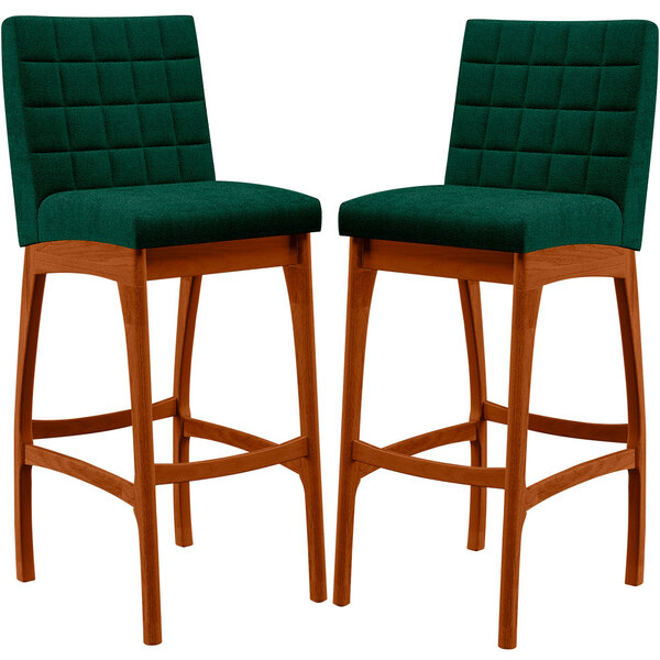 Kit 02 Banquetas Altas Para Cozinha Sala De Jantar Fixa Mila