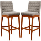 Kit 02 Banquetas Altas Para Cozinha Sala De Jantar Fixa Mila