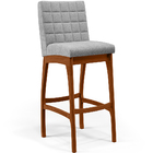 Kit 02 Banquetas Altas Para Cozinha Sala De Jantar Fixa Mila