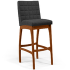 Kit 02 Banquetas Altas Para Cozinha Sala De Jantar Fixa Mila