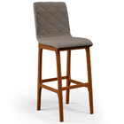 Kit 02 Banquetas Altas Para Cozinha Sala De Jantar Fixa Zoe L