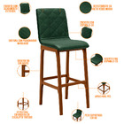 Kit 02 Banquetas Altas Para Cozinha Sala De Jantar Fixa Zoe L