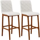 Kit 02 Banquetas Altas Para Cozinha Sala De Jantar Fixa Zoe L