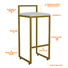 Kit 02 Banquetas Altas Para Cozinha Sala De Jantar Hanna L02