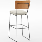 Kit 02 Banquetas Altas Sala De Jantar Fixa Allana L02 Couríss