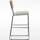 Kit 02 Banquetas Altas Sala De Jantar Fixa Allana L02 Couríss