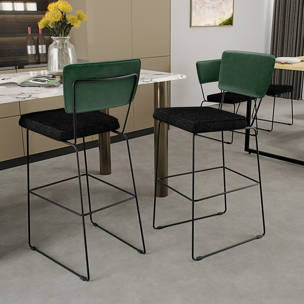 Kit 02 Banquetas Altas Sala De Jantar Fixa Allana L02 Facto V