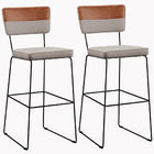 Kit 02 Banquetas Altas Sala De Jantar Fixa Allana L02 Faixa C