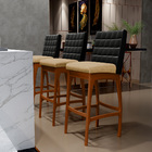 Kit 02 Banquetas Altas Sala De Jantar Fixa Mila L02 Couríssim