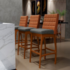 Kit 02 Banquetas Altas Sala De Jantar Fixa Mila L02 Couríssim