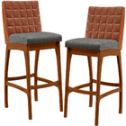 Kit 02 Banquetas Altas Sala De Jantar Fixa Mila L02 Couríssim