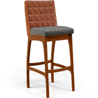 Kit 02 Banquetas Altas Sala De Jantar Fixa Mila L02 Couríssim