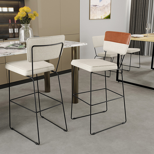 Kit 02 Banquetas Altas Sala Jantar Allana L02 Faixa Couríssim