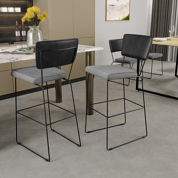 Kit 02 Banquetas Altas Sala Jantar Fixa Allana L02 Couríssimo