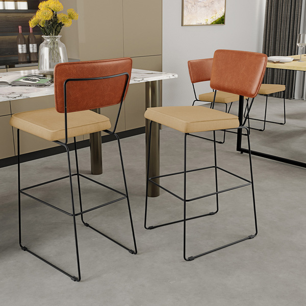 Kit 02 Banquetas Altas Sala Jantar Fixa Allana L02 Couríssimo