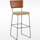 Kit 02 Banquetas Altas Sala Jantar Fixa Allana L02 Couríssimo