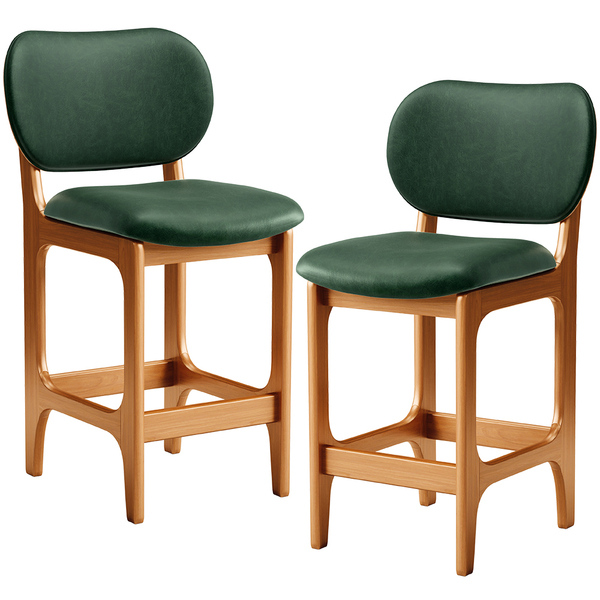 Kit 02 Banquetas Baixa Bar Cozinha E Sala De Jantar Fixa Bett