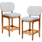 Kit 02 Banquetas Baixa Bar Cozinha E Sala De Jantar Fixa Bett