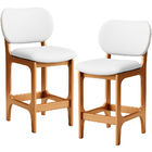 Kit 02 Banquetas Baixa Bar Cozinha E Sala De Jantar Fixa Bett
