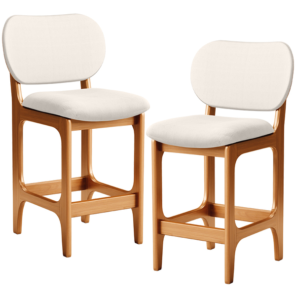 Kit 02 Banquetas Baixa Bar Cozinha E Sala De Jantar Fixa Bett