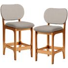 Kit 02 Banquetas Baixa Bar Cozinha E Sala De Jantar Fixa Bett