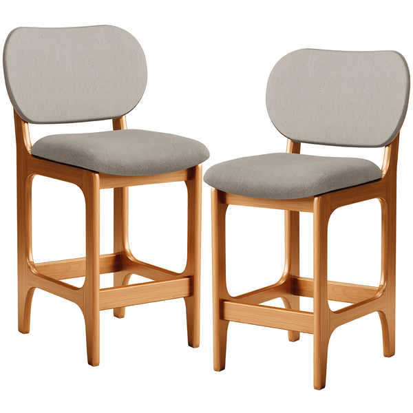 Kit 02 Banquetas Baixa Bar Cozinha E Sala De Jantar Fixa Bett