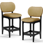 Kit 02 Banquetas Baixa Bar Cozinha E Sala De Jantar Fixa Bett