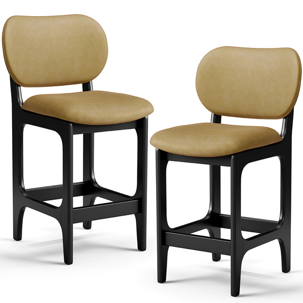 Kit 02 Banquetas Baixa Bar Cozinha E Sala De Jantar Fixa Bett