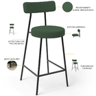 Kit 02 Banquetas Baixa Bar Cozinha Sala De Jantar Milão L02 S