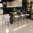 Kit 02 Banquetas Baixa Bar Cozinha Sala Jantar Milão L02 Cour