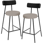 Kit 02 Banquetas Baixa Bar Cozinha Sala Jantar Milão L02 Cour